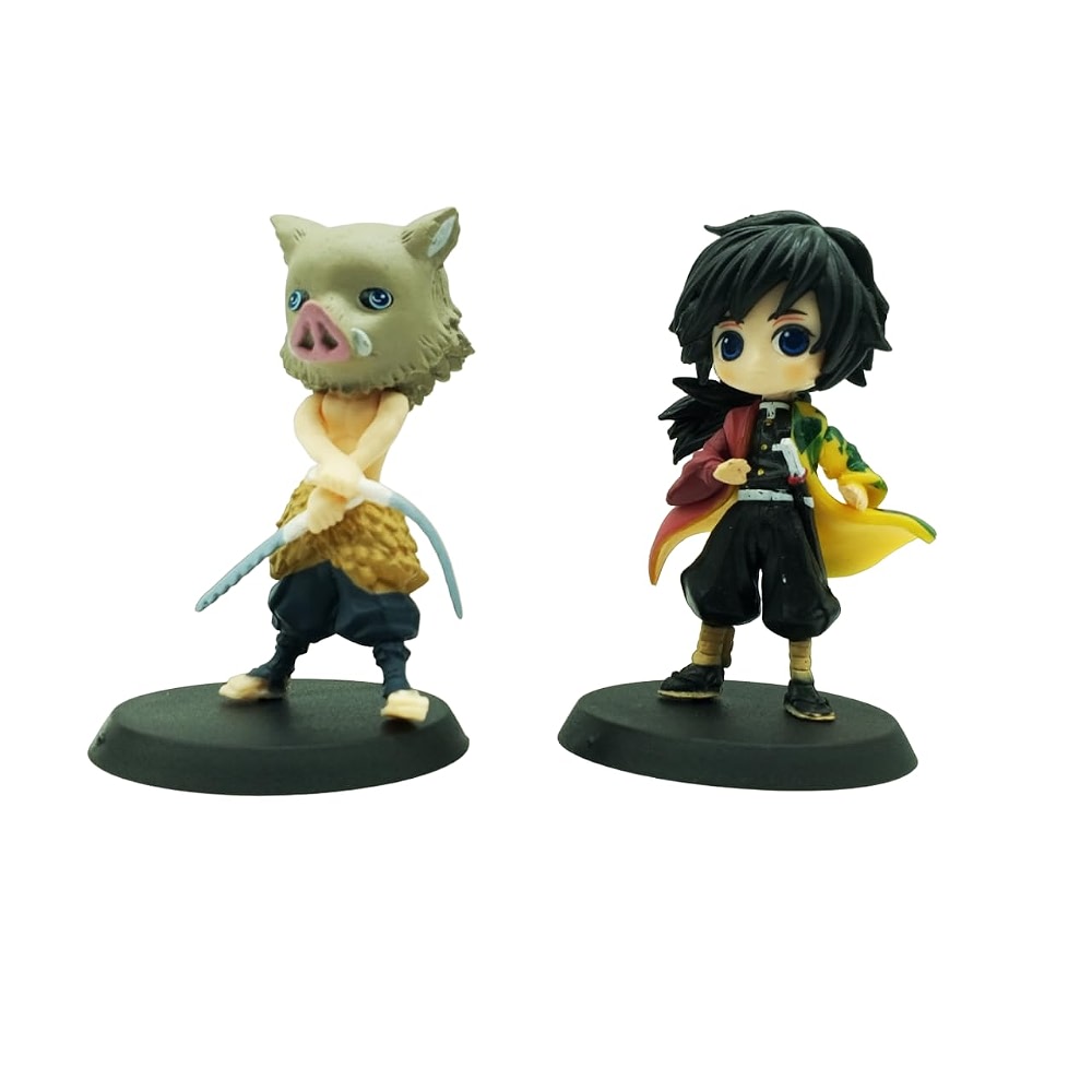 Trunkin Demon Slayer GIYU TOMIOKA & INOSUKE Chibi Action Figure Set of ...