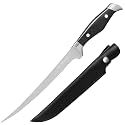 TRUSCEND Boning Knife with Protective Sheath, Razor Sharp Stainless Steel Chef Knives for Boning Filleting Trimming Skinning, Kitchen Cutlery with Ergonomic Anti-slip Handle