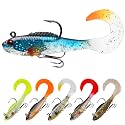 TRUSCEND Fishing Lures for Bass Trout, Jighead Lure Durable Swimbait, Well-Made Lifelike Swim Baits, Jigging Lure for Bass Crippie Trout Walleye, Fishing Gear Gifts for Men