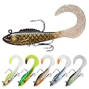 TRUSCEND Shadtale Easy Catch Soft Fishing Lures, Unique Vibration and Action for Various Rigs, Paddle Tail Swimbaits Trailer for Bass, Trout, Crappie, Walleye, Redfish, Saltwater &amp; Freshwater Fishing