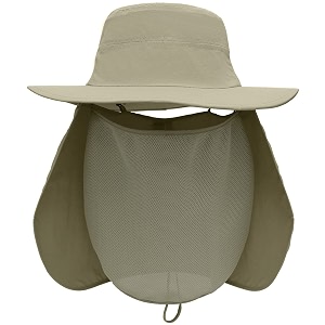 truscend fishing sun hats for men upf50 waterproof wide brim hats for fishing amp hunting with face covering amp neck flap