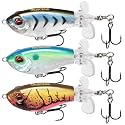TRUSCEND Popobait Easy Catch Fishing Lures with BKK Hooks, Instant Startup, Longer Cast, Balanced Spray/Sound/Swim, Plopper Topwater Lures for Bass, Trout, Pike, Freshwater Saltwater Fishing Teasers