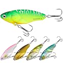 TRUSCEND Swim or Jig Fishing Spinner Baits for Freshwater and Saltwater, Rooster Tail Fishing Lures for Trout Bass Walleye Crappie Salmon Pike, Blade Bait with Copper Blade