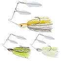 TRUSCEND Swim or Jig Fishing Spinner Baits for Freshwater and Saltwater, Rooster Tail Fishing Lures for Trout Bass Walleye Crappie Salmon Pike, Blade Bait with Copper Blade