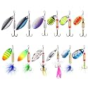 TRUSCEND Swim or Jig Fishing Spinner Baits for Freshwater and Saltwater, Rooster Tail Fishing Lures for Trout Bass Walleye Crappie Salmon Pike, Blade Bait with Copper Blade