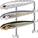 TRUSCEND Top Water Fishing Lures with BKK Hooks, Easy Catch Plopper Lure for Freshwater or Saltwater, Floating Lures for Bass, Pike, Catfish, Surface Wobble PoPobait Bass Baits Fishing Gifts for Men