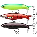 TRUSCEND Top Water Fishing Lures with BKK Hooks, Easy Catch Plopper Lure for Freshwater or Saltwater, Floating Lures for Bass, Pike, Catfish, Surface Wobble PoPobait Bass Baits Fishing Gifts for Men