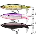 TRUSCEND Top Water Fishing Lures with BKK Hooks, Easy Catch Plopper Lure for Freshwater or Saltwater, Floating Lures for Bass, Pike, Catfish, Surface Wobble PoPobait Bass Baits Fishing Gifts for Men