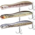 TRUSCEND Top Water Fishing Lures with BKK Hooks, Easy Catch Plopper Lure for Freshwater or Saltwater, Floating Lures for Bass, Pike, Catfish, Surface Wobble PoPobait Bass Baits Fishing Gifts for Men