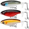 TRUSCEND Top Water Fishing Lures with BKK Hooks, Easy Catch Plopper Lure for Freshwater or Saltwater, Floating Lures for Bass, Pike, Catfish, Surface Wobble PoPobait Bass Baits Fishing Gifts for Men