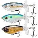 TRUSCEND Top Water Fishing Lures with BKK Hooks, Easy Catch Plopper Lure for Freshwater or Saltwater, Floating Lures for Bass, Pike, Catfish, Surface Wobble PoPobait Bass Baits Fishing Gifts for Men
