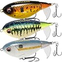 TRUSCEND Top Water Fishing Lures with BKK Hooks, Easy Catch Plopper Lure for Freshwater or Saltwater, Floating Lures for Bass, Pike, Catfish, Surface Wobble PoPobait Bass Baits Fishing Gifts for Men