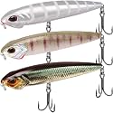 TRUSCEND Top Water Fishing Lures with BKK Hooks, Easy Catch Plopper Lure for Freshwater or Saltwater, Floating Lures for Bass, Pike, Catfish, Surface Wobble PoPobait Bass Baits Fishing Gifts for Men