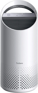 trusens z-1000 air purifier  360 hepa filtration with dupont filter  uv light sterilization kills bacteria germs odor allergens in home  dual airflow for full coverage small portable room air purifier white