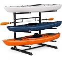 TRUSOON Heavy Duty Steel 3-Tier Adjustable Freestanding Kayak Storage Rack