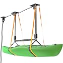 TRUSOON Kayak Hoist, Canoe Pulley for Garage Ceiling, 150 lbs, Black