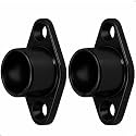 trust4care 2-Pack Black Tension Shower Curtain Rod Brackets Closet Holders