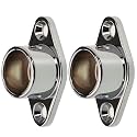trust4care 2-Pack Chrome Tension Shower Curtain Rod Bracket Closet Holders