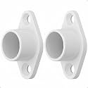 trust4care 2-Pack White Tension Shower Curtain Rod Brackets Closet Holders