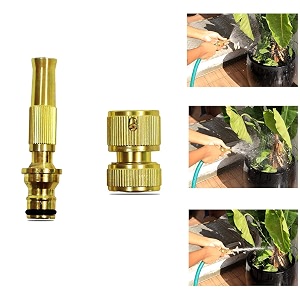 trustbasket brass water spray nozzle half-inch  high pressure nozzle spray water gun  for gardening bike amp car wash window deck cleaning pet bathing