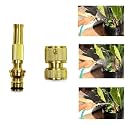 TrustBasket Brass Water Spray Nozzle Half-inch | High Pressure Nozzle Spray Water Gun | For Gardening, Bike & Car Wash, Window Deck Cleaning, Pet Bathing