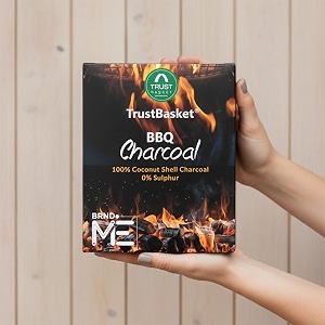 TrustBasket Charcoal Briquettes 5kg with Free Starter