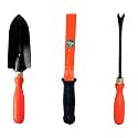 TrustBasket Gardening Hand Tools Set - 3 Pcs Small Trowel, Krupi & Weeder - Durable Garden Tools for Home Gardening Set, Gardening Tools Kit for Home Garden, Agriculture Tools & Gardening Items Combo