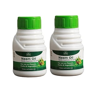 trustbasket neem oil for plants 200ml  organic eco-friendly pesticide to reduce harmful pests and fungus  acts as bactericide fungicide ovicide and larvicide