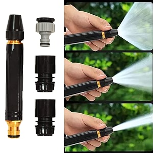 trustbasket plastic water spray gun nozzle for  inch hose pipe  high pressure nozzle water gun  for gardening bike amp car wash window cleaning pet bathing decks