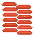 TrustBasket UV Treated Square Bottom Tray(Plate/Saucer) Suitable for 12 inch Square Plastic Pot -Terracotta Color -Set of 12 | Heavy Duty Highly Durable Plant saucer Gamla for Indoor Home Decor &amp; Outdoor Balcony Garden
