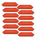TrustBasket UV Treated Square Bottom Tray(Plate/Saucer) Suitable for 6 inch Square Plastic Pot - Terracotta Color - Set of 12 | Heavy Duty Highly Durable Plant saucer Gamla for Indoor Home Decor &amp; Outdoor Balcony Garden