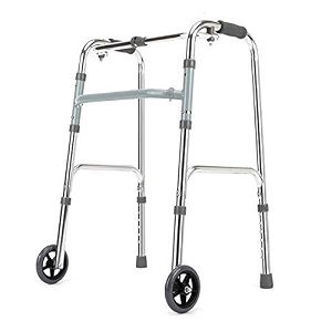trustcare delux balanced frame folding walker with wheels suitable for adultsseniors amp patients