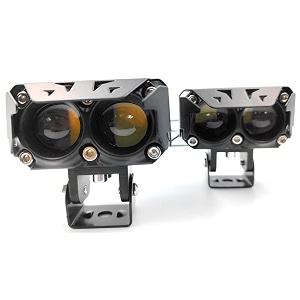 trusted auto led fog light pack of 2  dual beam white yellow  high power waterproof lamp for bike car scooty
