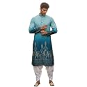 Trustous Men39s Printed Kurta Dhoti Set Traditional