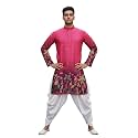 Trustous Men39s Printed Kurta Dhoti Set Traditional