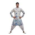 Trustous Men39s Printed Kurta Dhoti Set Traditional