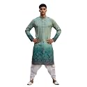 Trustous Men39s Printed Kurta Dhoti Set Traditional
