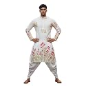 Trustous Men39s Printed Kurta Dhoti Set Traditional