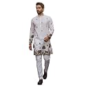 Trustous Men39s White Printed Kurta Stylish