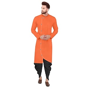 Trustous Mens Cross Kurta Dhoti Set In