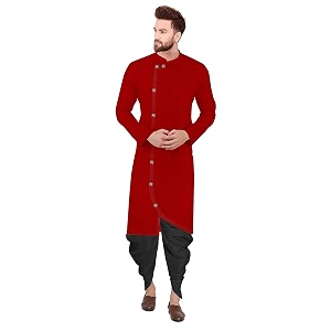 Trustous Mens Cross Kurta Dhoti Set In