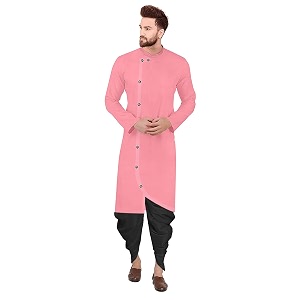 Trustous Mens Cross Kurta Dhoti Set In
