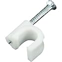 Truvic 100 Pcs 8mm Diameter Wire Fastener Circle Cable Clips with Metal.