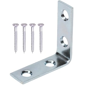 truvic bright zinc plated on iron corner brace 1 x 1 inch pack of 12