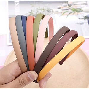 truvic fashion plastic elastic wavy hair comb teeth shine hairband hoop matte accessory for women multicolor set of 12