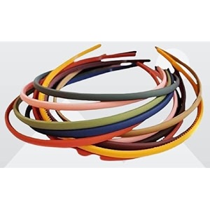 truvic fashion plastic matte elastic hair bands wavy hair comb headband for women - multicolor set of 12