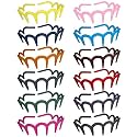 Truvic Matte Multicolor Plastic Fancy Plastic Teeth Comb Hair Bands For Girls and Women (Pack Of 12)