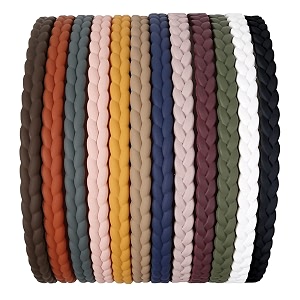 truvic thin headbands plastic headband with teeth combing hairbands for girls teens and women pack of 12 - multicolor