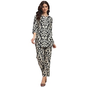 Truvon Fashions Women Cord Set Kurta and