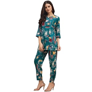 Truvon Fashions Women Cord Set Kurta and